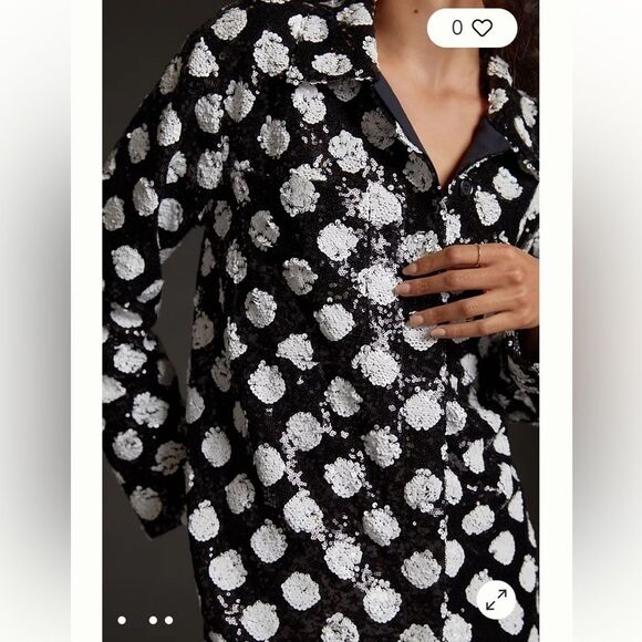 Maeve XS Sequined Shirt Jacket by Anthropologie - Picture 2 of 9